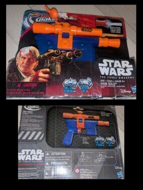 New Boxed Hasbro Nerf Star Wars The Force Awakens Han Solo Blaster Brand  2015